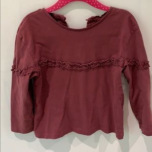 Maroon Zara long sleeve shirt